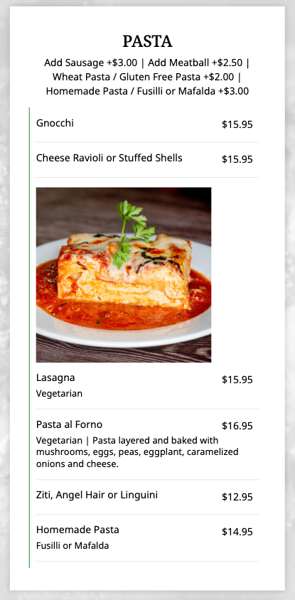 Vinny's Homemade Lasagna